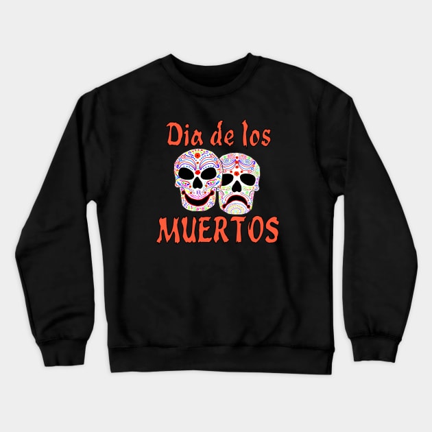 Dia de los Muertos Sugar Skulls Crewneck Sweatshirt by Jan4insight TeeStore